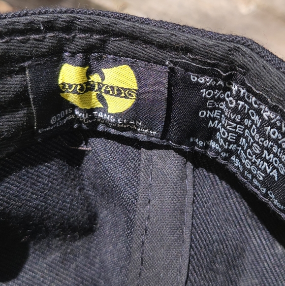 Snapback Original BioWorld faux snakeskin black & gold WUTANG 2015 lid - Picture 8 of 9